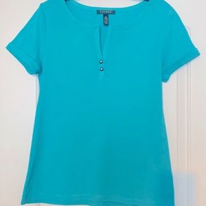Ralph Lauren large ladies, blue green shirt